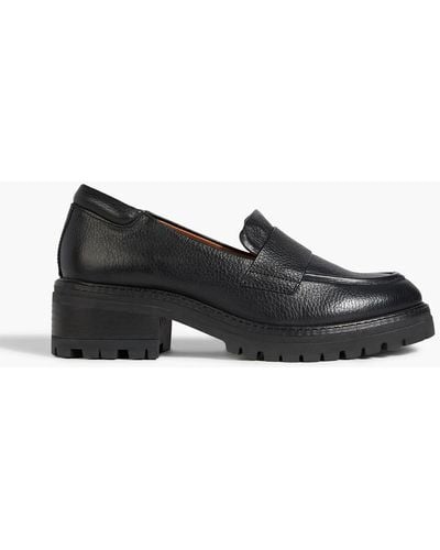 Rag & Bone Shiloh Pebbled-leather Loafers - Black