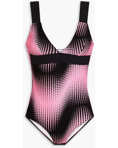 Rabanne Milano Printed Stretch-jersey Bodysuit - Pink