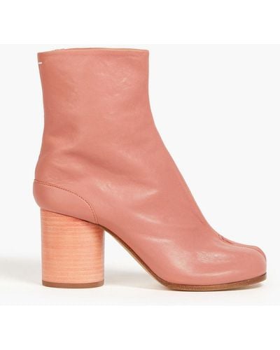 Maison Margiela Leather Ankle Boots - Pink