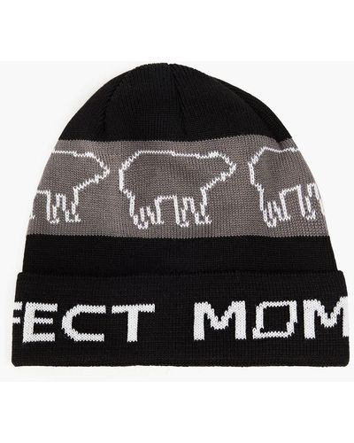 Perfect Moment Bear Jacquard-knit Merino Wool-blend Beanie - Black