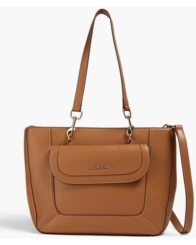 Love Moschino Faux Leather Tote - Brown