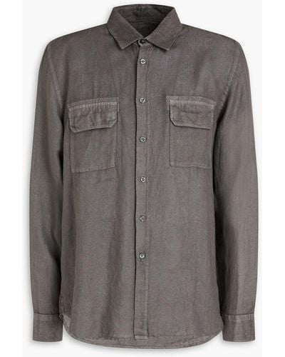 120% Lino Hemd aus leinen - Grau