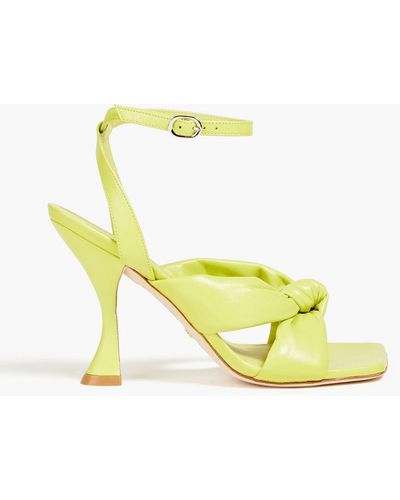 Stuart Weitzman Playa Knotted Leather Sandals - Yellow