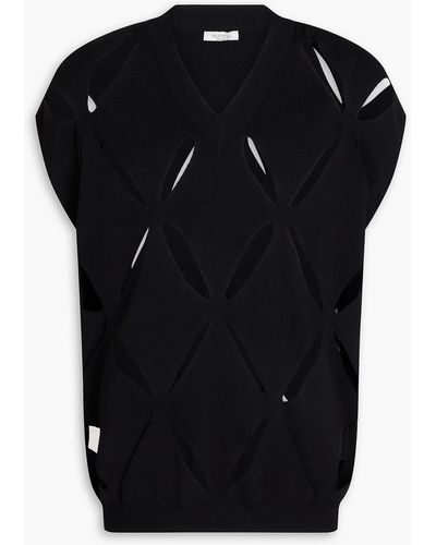 Valentino Garavani Cutout Knitted Vest - Black