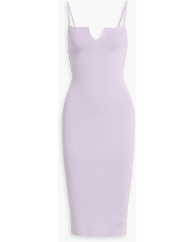 NAADAM Ribbed Cotton And Cashmere-blend Dress - Purple