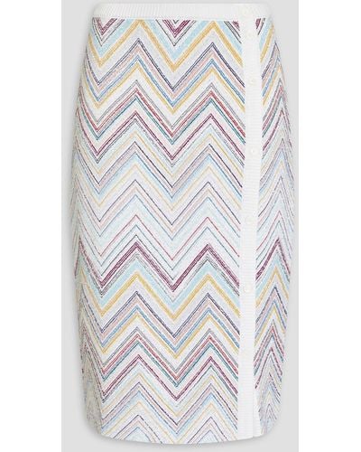 Missoni Sequined Crochet-knit Skirt - White