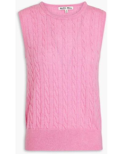 Alex Mill Cable-knit Vest - Pink