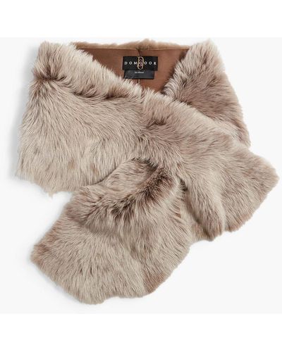 Dom Goor Shearling Scarf - Natural