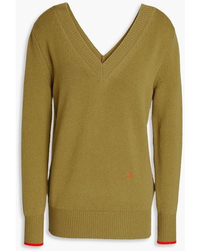 Victoria Beckham Cashmere-blend Sweater - Green
