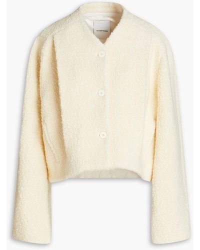 LE17SEPTEMBRE Oversized Wool And Cotton-blend Bouclé-tweed Jacket - Natural