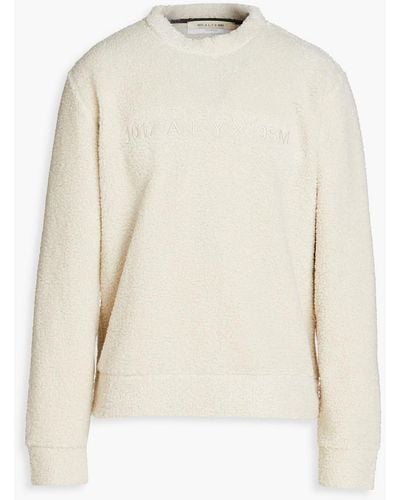 1017 ALYX 9SM Embroidered Bouclé-knit Sweater - White