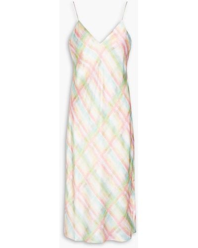 Cami NYC Slip dress aus seidensatin mit print - Weiß