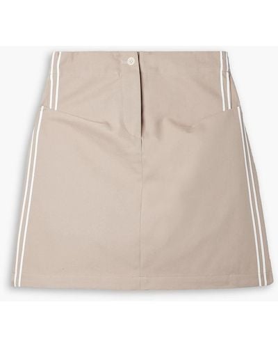 Commission Team Striped Cotton-twill Mini Skirt - Natural