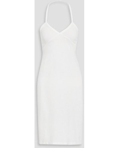 Khaite Mischa Cotton-jersey Halterneck Dress - White
