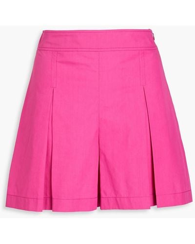 Boutique Moschino Pleated Cotton Shorts - Pink