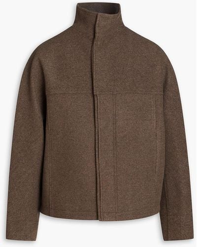 LE17SEPTEMBRE Wool-felt Coat - Brown