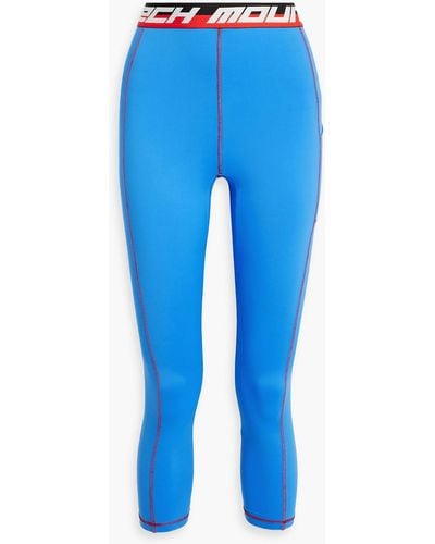 Aztech Mountain Next to skin cropped leggings aus stretch-jersey - Blau