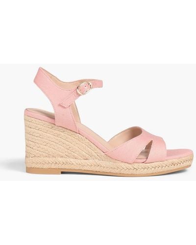 Stuart Weitzman Mykonos espadrille-wedges aus canvas - Pink