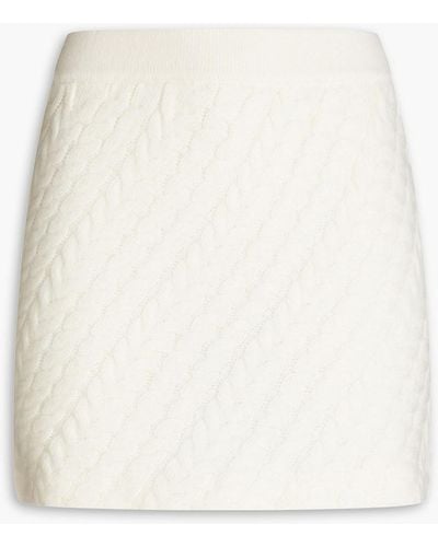 Loulou Studio Alsen Cable-knit Cashmere Mini Skirt - White