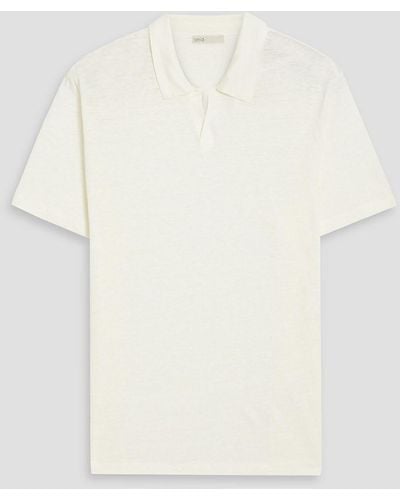 Onia Shaun Linen-jersey Polo Shirt - Natural