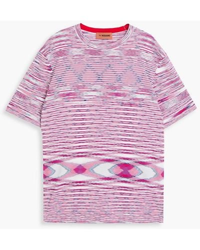 Missoni Space-dyed Cotton T-shirt - Pink