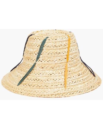 Tory Burch Straw Panama Hat - Metallic