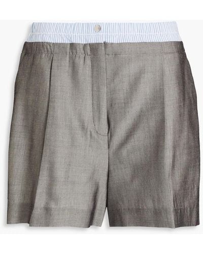 Sandro Jaures Wool-blend Shorts - Grey