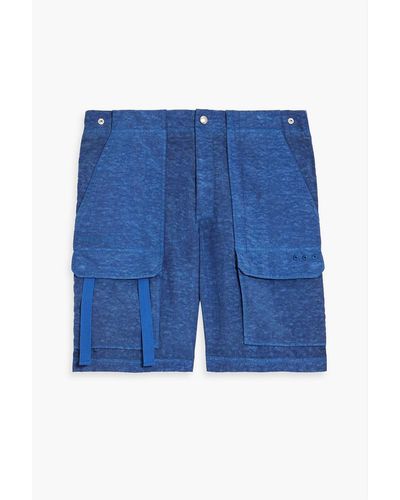 Helmut Lang Logo-embroidered Woven Shorts - Blue