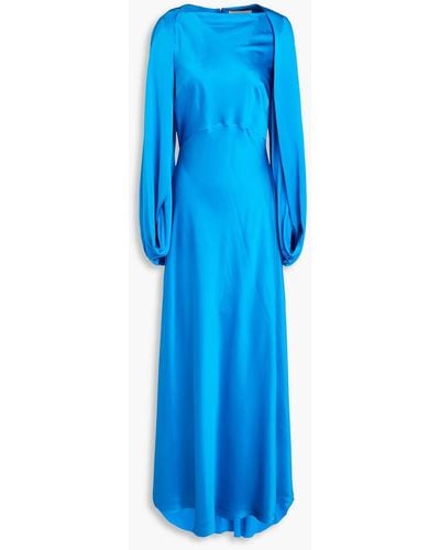 ROKSANDA Silk-satin Maxi Dress - Blue