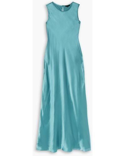 ATM Silk-charmeuse Maxi Dress - Blue