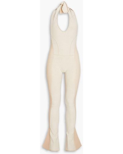 Jacquemus Baunhila neckholder-jumpsuit aus stretch-strick - Weiß