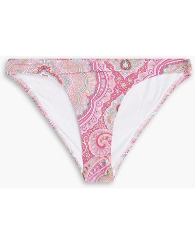 Melissa Odabash Barbados tief sitzendes bikini-höschen mit paisley-print - Pink