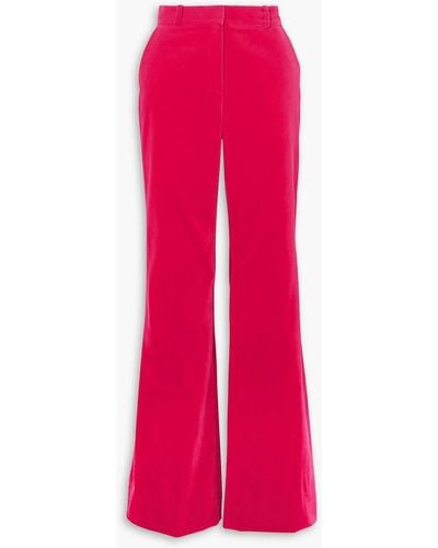 Bella Freud David Cotton-velvet Wide-leg Pants - Pink