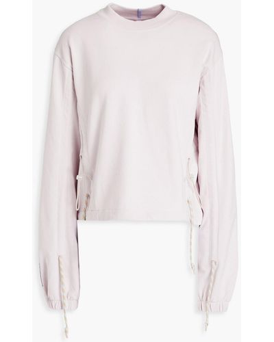 McQ Appliquéd French Cotton-terry Sweatshirt - Pink