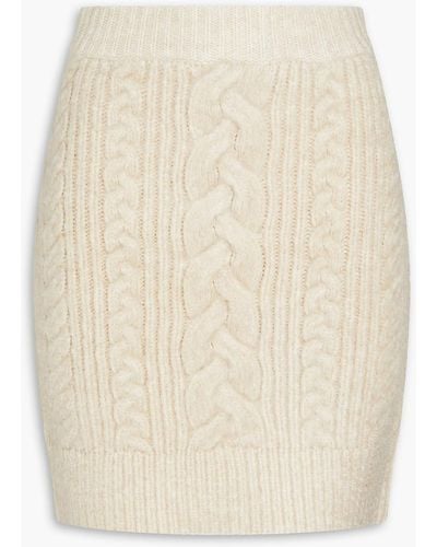 ROTATE BIRGER CHRISTENSEN Camily Cable-knit Mini Skirt - Natural