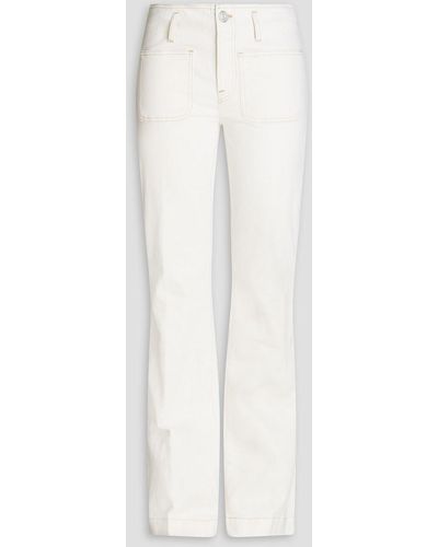 FRAME Sailor High-rise Flared Jeans - White