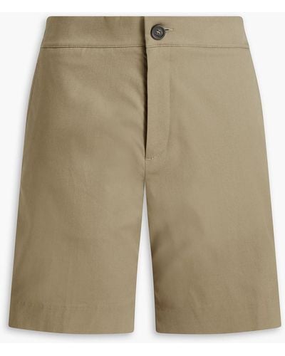 Sandro Sigma Cotton-blend Twill Shorts - Natural