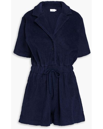 Onia Cotton-terry Playsuit - Blue