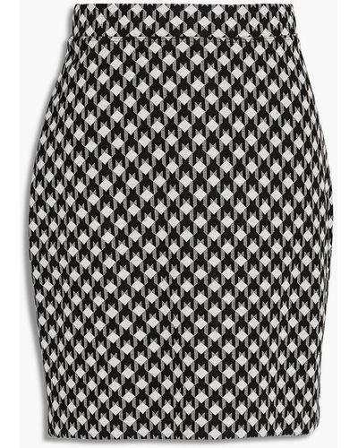 Rosetta Getty Jacquard-knit Mini Skirt - Black