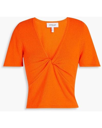 10 Crosby Derek Lam Oberteil aus einer baumwollmischung mit twist-detail - Orange