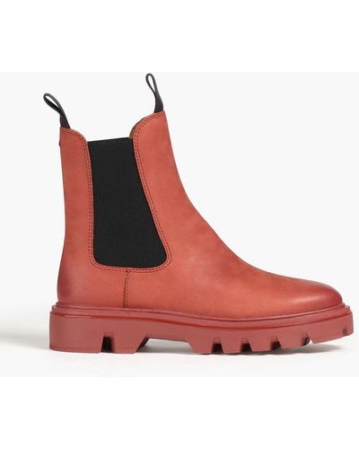 Rag & Bone Quest Leather Chelsea Boots - Red