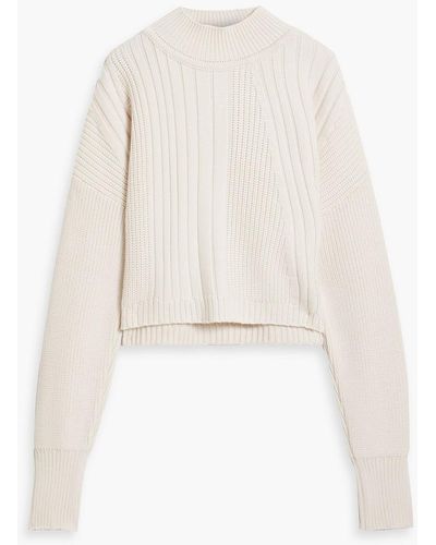 BITE STUDIOS Button-detailed Ribbed Wool Sweater - White