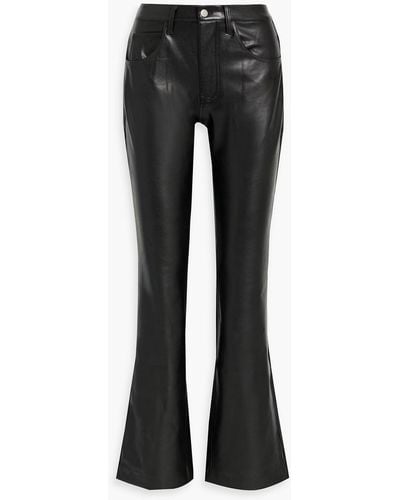 A.L.C. Freddie Faux Leather Flared Pants - Black