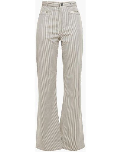 A.P.C. Striped Cotton Straight-leg Trousers - Multicolour