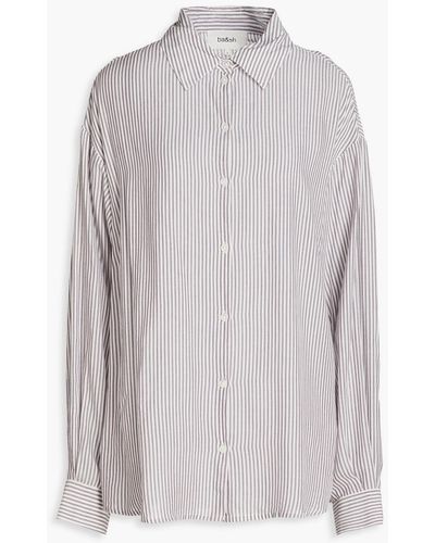 Ba&sh Aramis Striped Modal Shirt - Grey