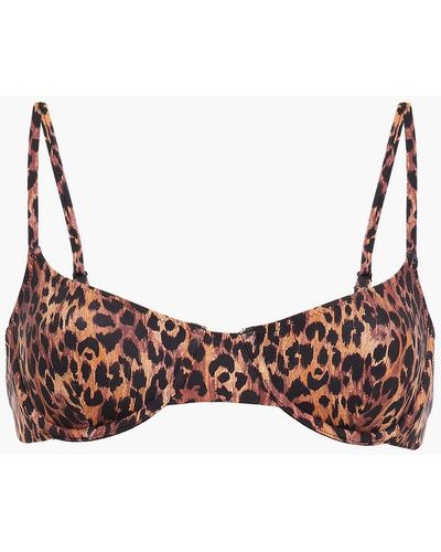 Solid & Striped The eva bikini-oberteil mit leopardenprint - Braun
