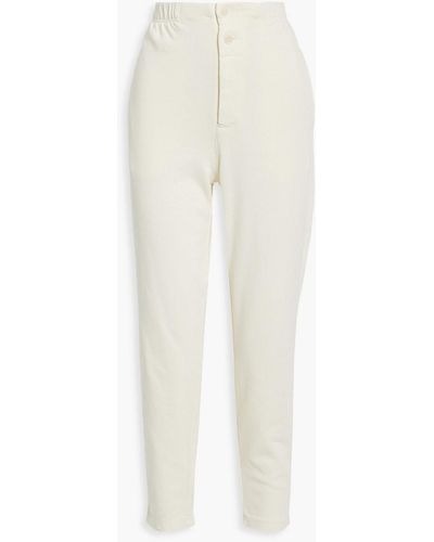 Alex Mill Davie Cotton-fleece Tapered Trousers - White