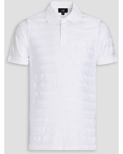 Dunhill Cotton-jacquard Polo Shirt - White