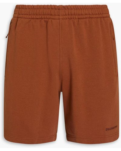 adidas Originals Shorts aus baumwollfrottee mit tunnelzug - Braun