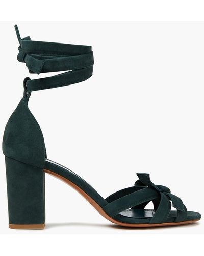 Zimmermann Bow-detailed Suede Sandals - Black